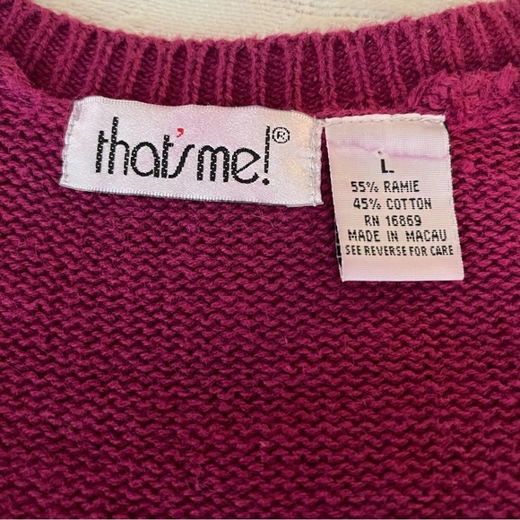 Vintage That's Me! Embroidery Flowers Sweater Cardigan L - Picture 8 of 16